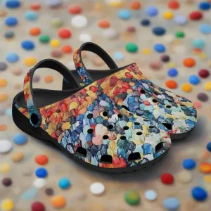 Jess Lewis Abstract Beach Oils Rok-Clogs