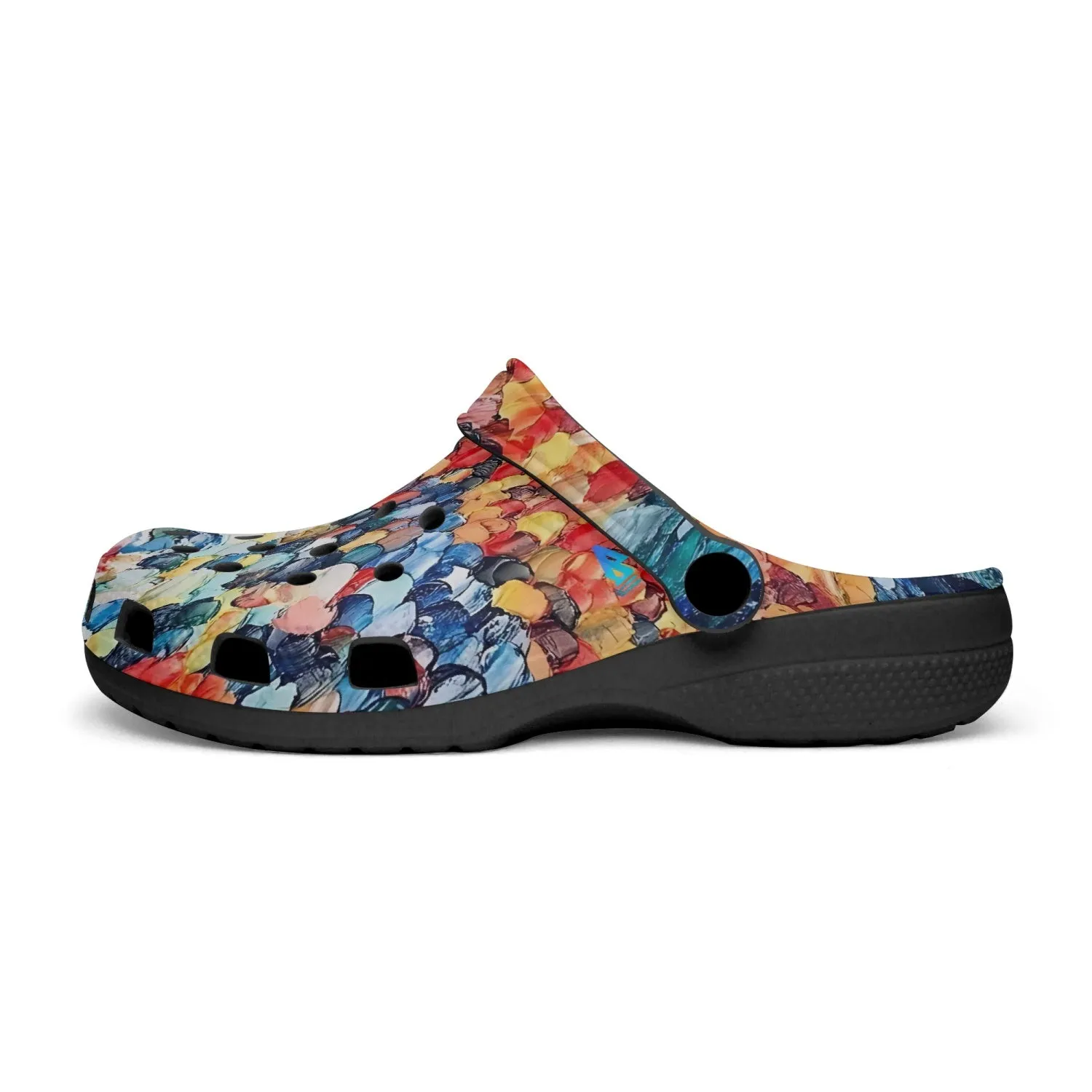 Jess Lewis Abstract Beach Oils Rok-Clogs