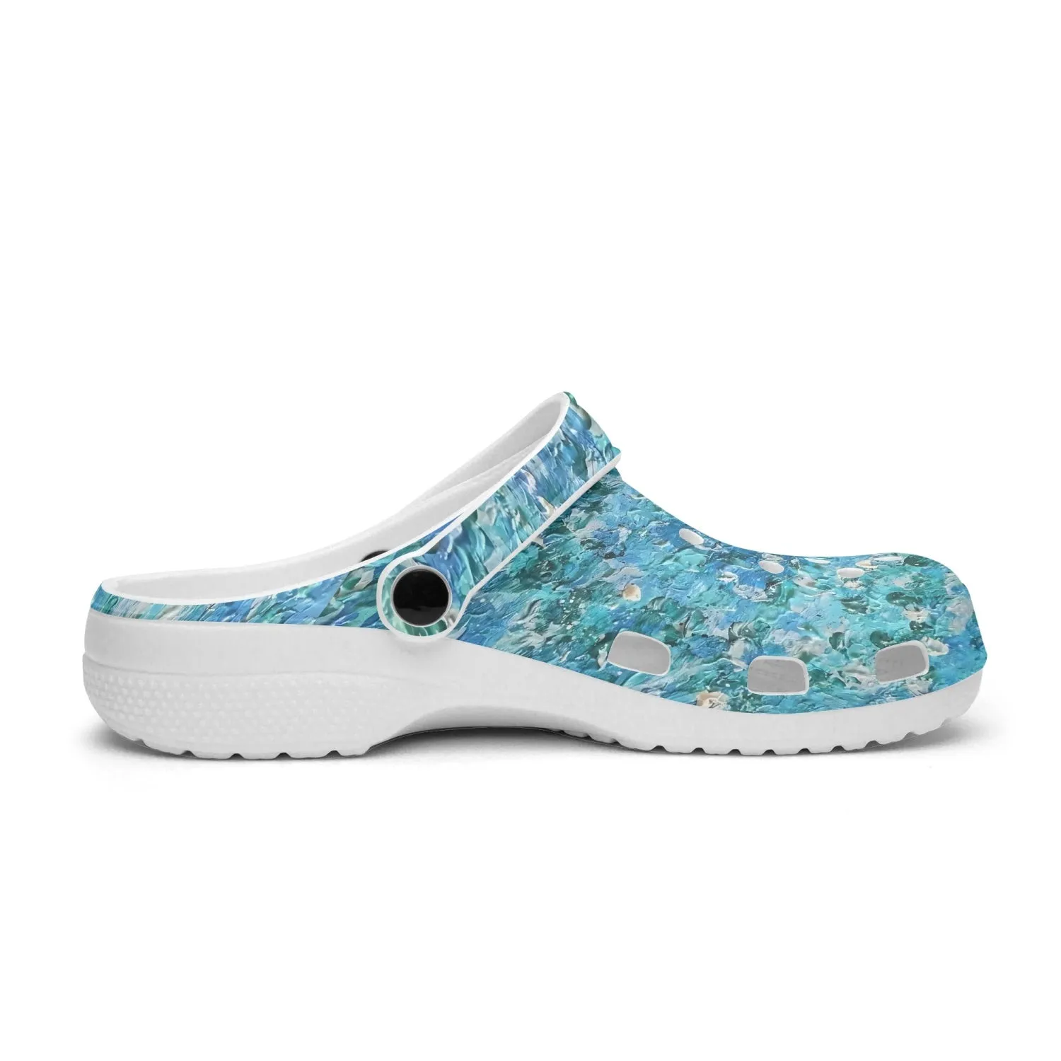 Jess Lewis Abstract Blues Rok-Clogs