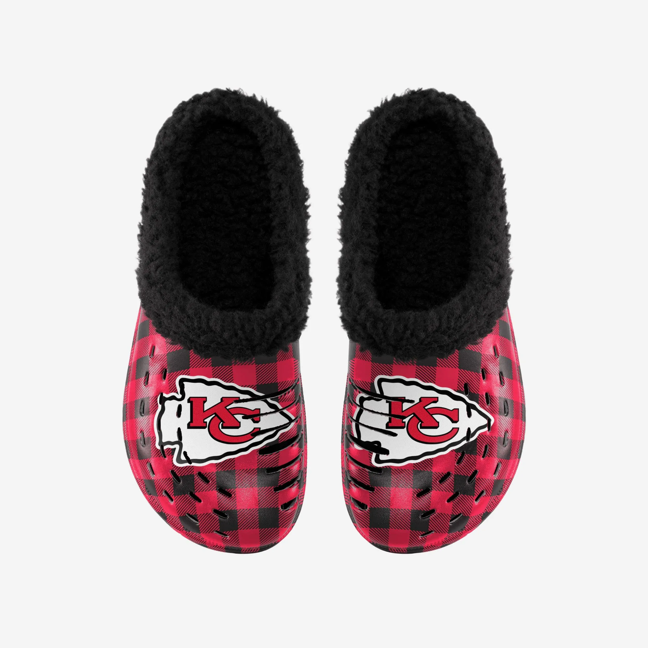 Kansas City Chiefs Sherpa Lined Buffalo Check Clog