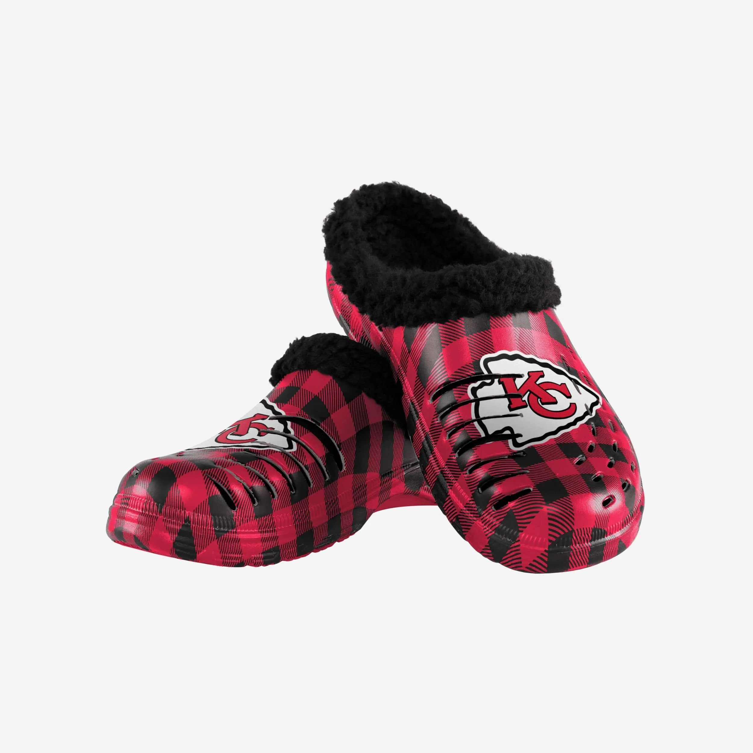 Kansas City Chiefs Sherpa Lined Buffalo Check Clog