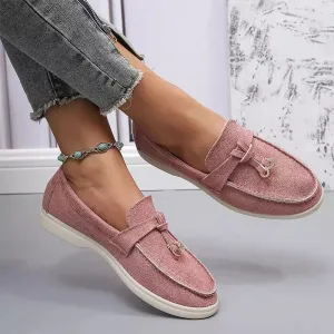 Ladies leather moccasins
