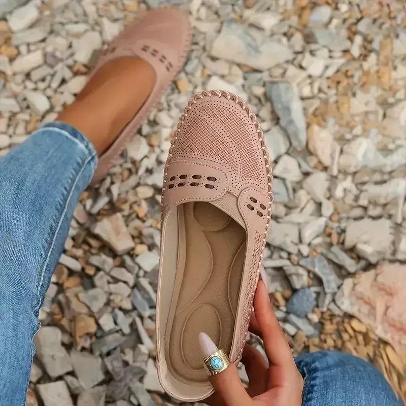 Last Day Promotion 50% OFF - Women's Breathable Vintage Style Leather Loafers