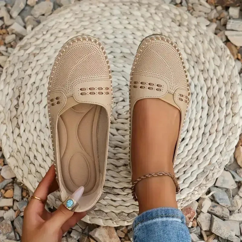 Last Day Promotion 50% OFF - Women's Breathable Vintage Style Leather Loafers