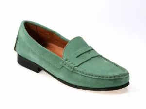 Livia Ladies Sage Green Suede Loafer