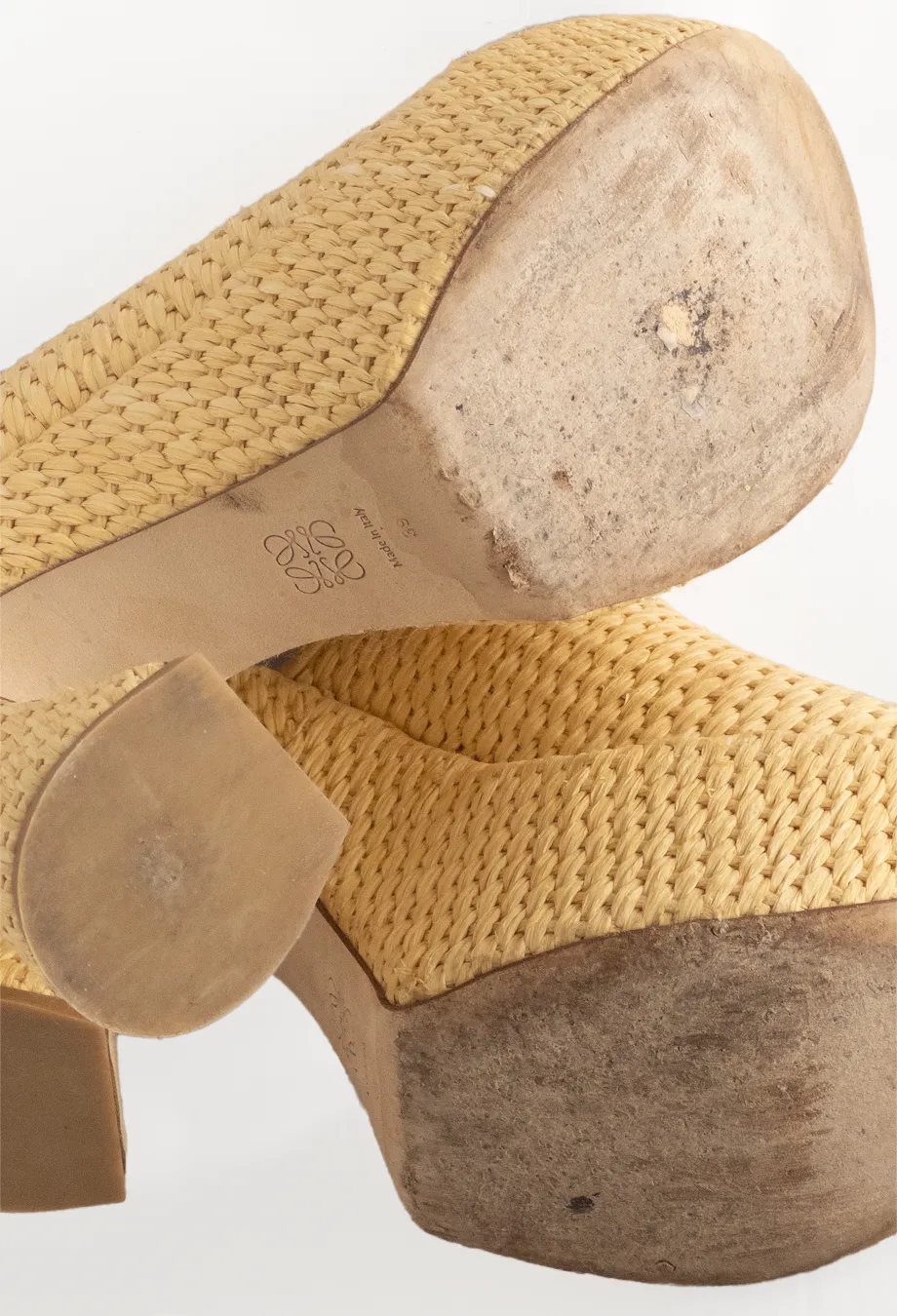 Loewe x Paula's Ibiza Raffia Platforms RRP$1400