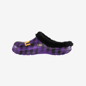 LSU Tigers Sherpa Lined Buffalo Check Clog