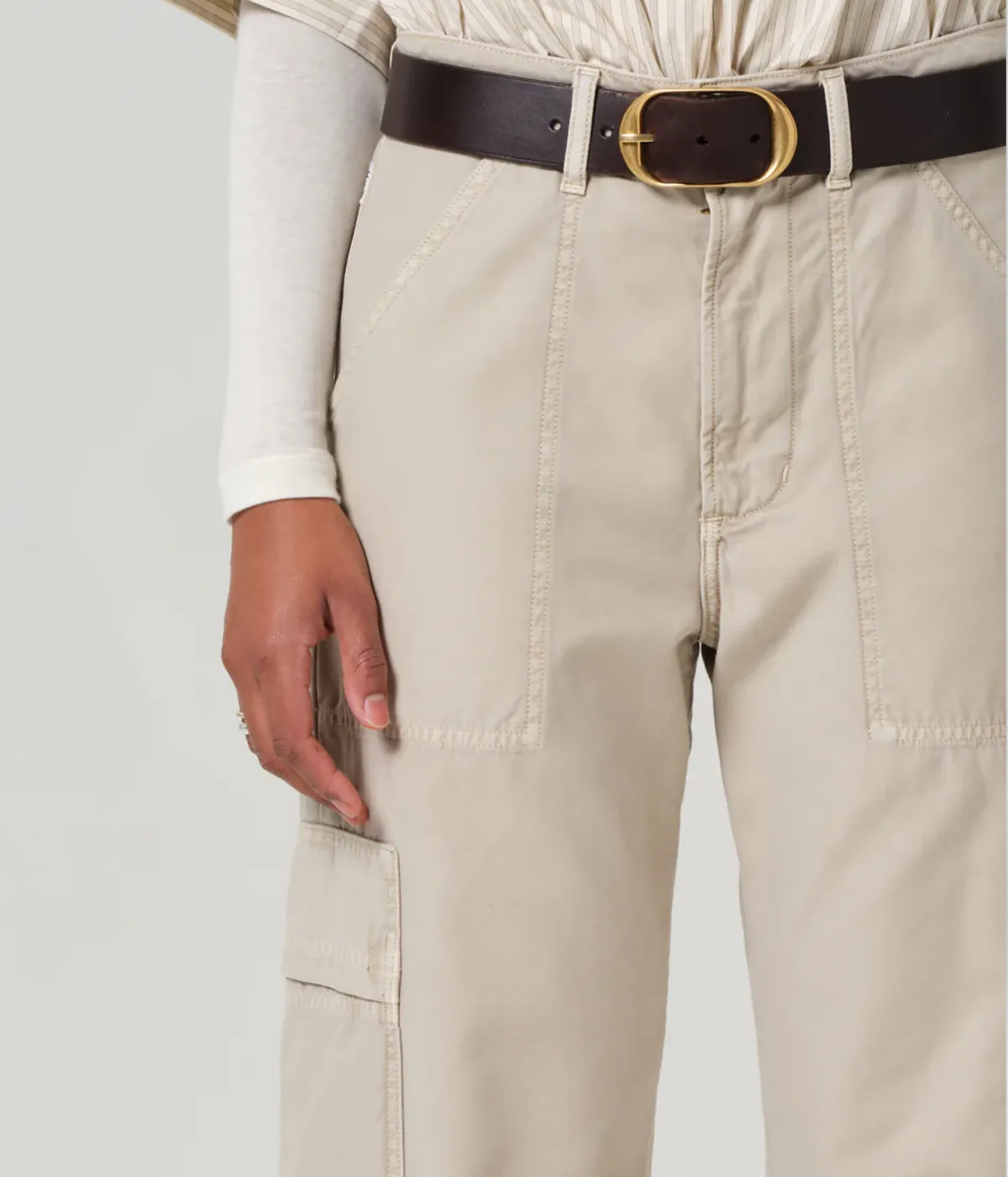 Marcelle Low Slung Cargo in Brushed Quartz