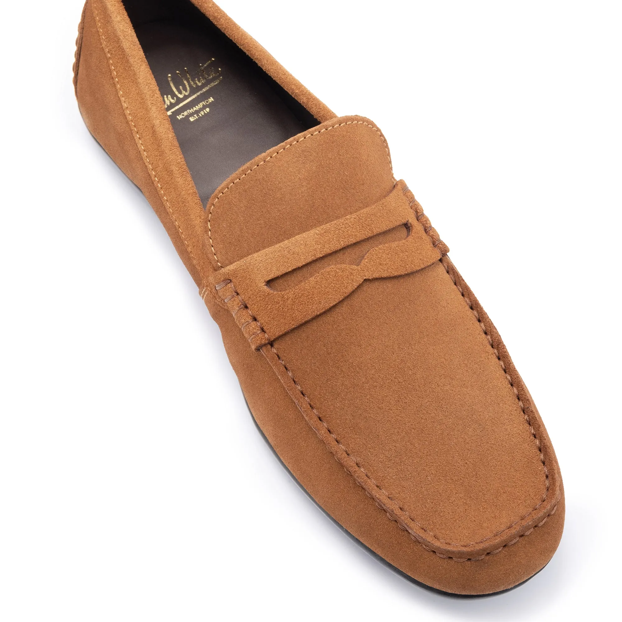 McQueen Cognac Driving Moccasins