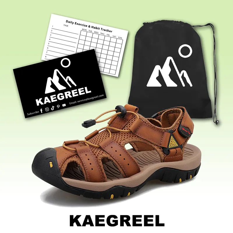 Men Cowhide Breathable Non-Slip Soft Bottom Comfortable Outdoor Casual Beach Sandals