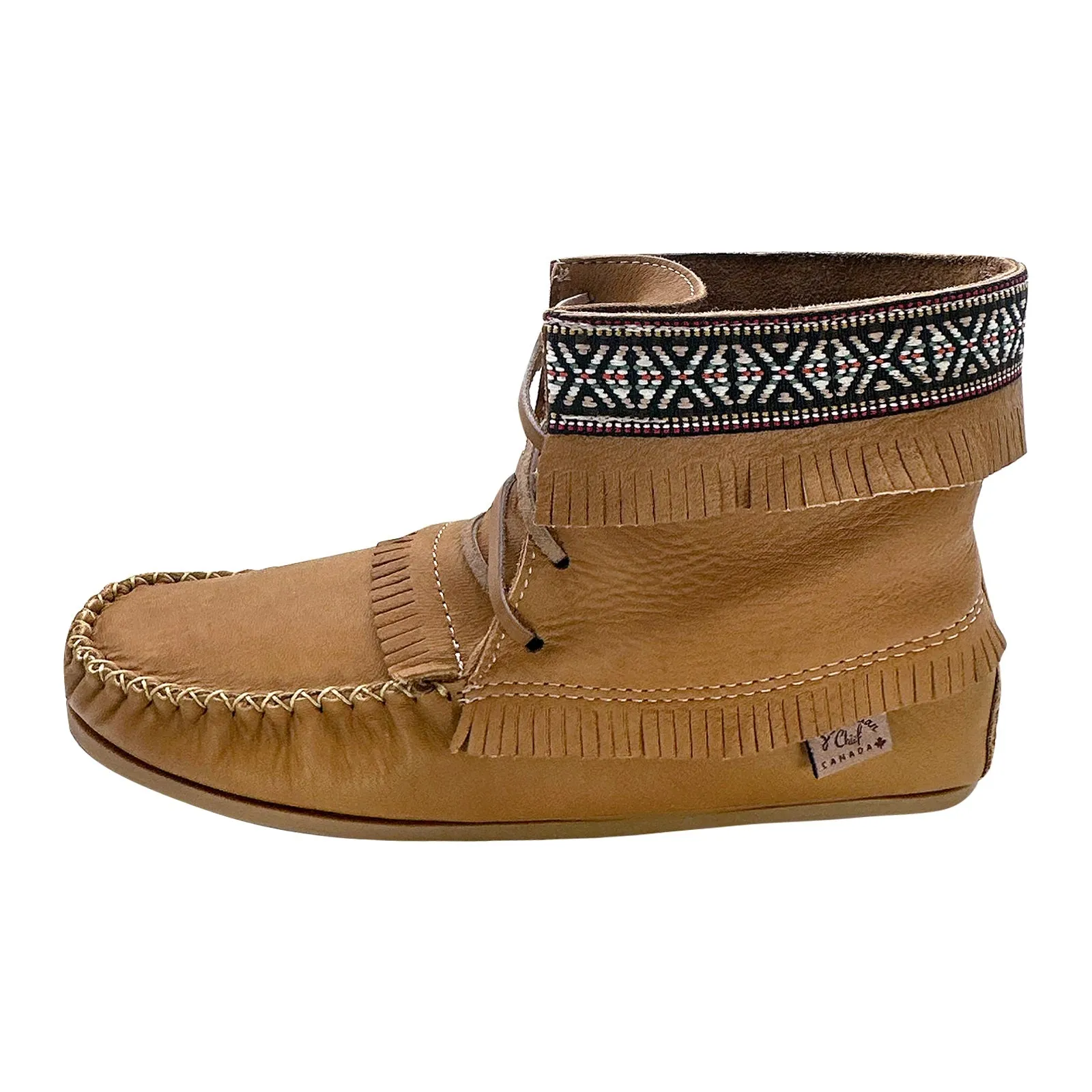 Men's Moose Hide Leather Moccasin Boots