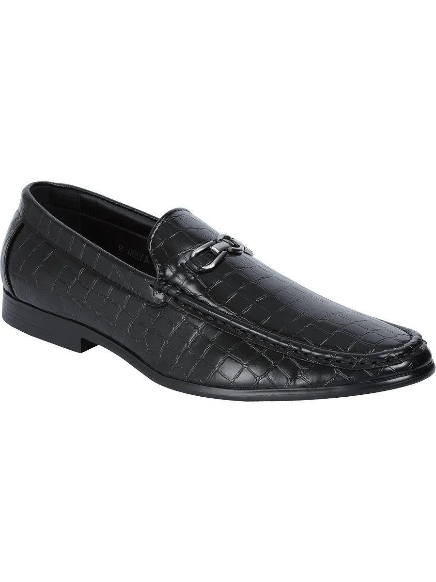 Men's PU Synthetic Casual Shoes Moccasins 'El General' Black Color 41280