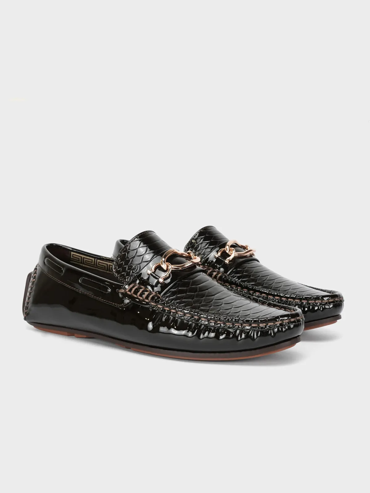 Mens "BRONYA" Buckled Stylish Mocassins