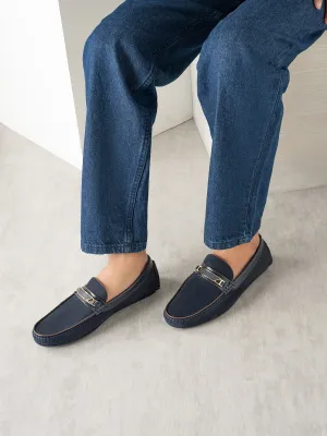 Mens "PIONEE" Adorned Moccasin Shoes