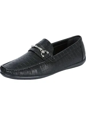 Men's Shoes PU Synthetic Casual Moccasins 'El General' Black Color 41271