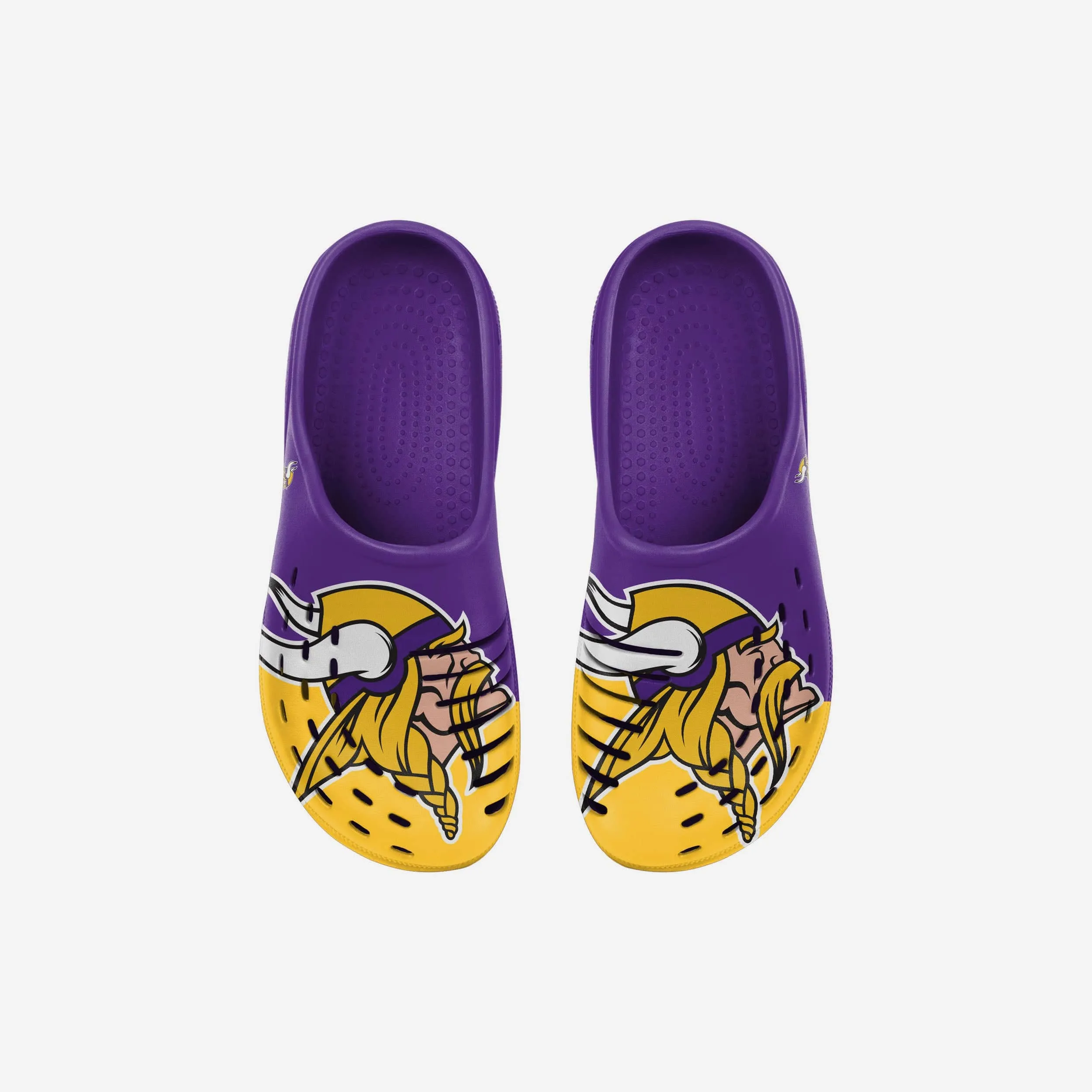 Minnesota Vikings Youth Colorblock Big Logo Clog