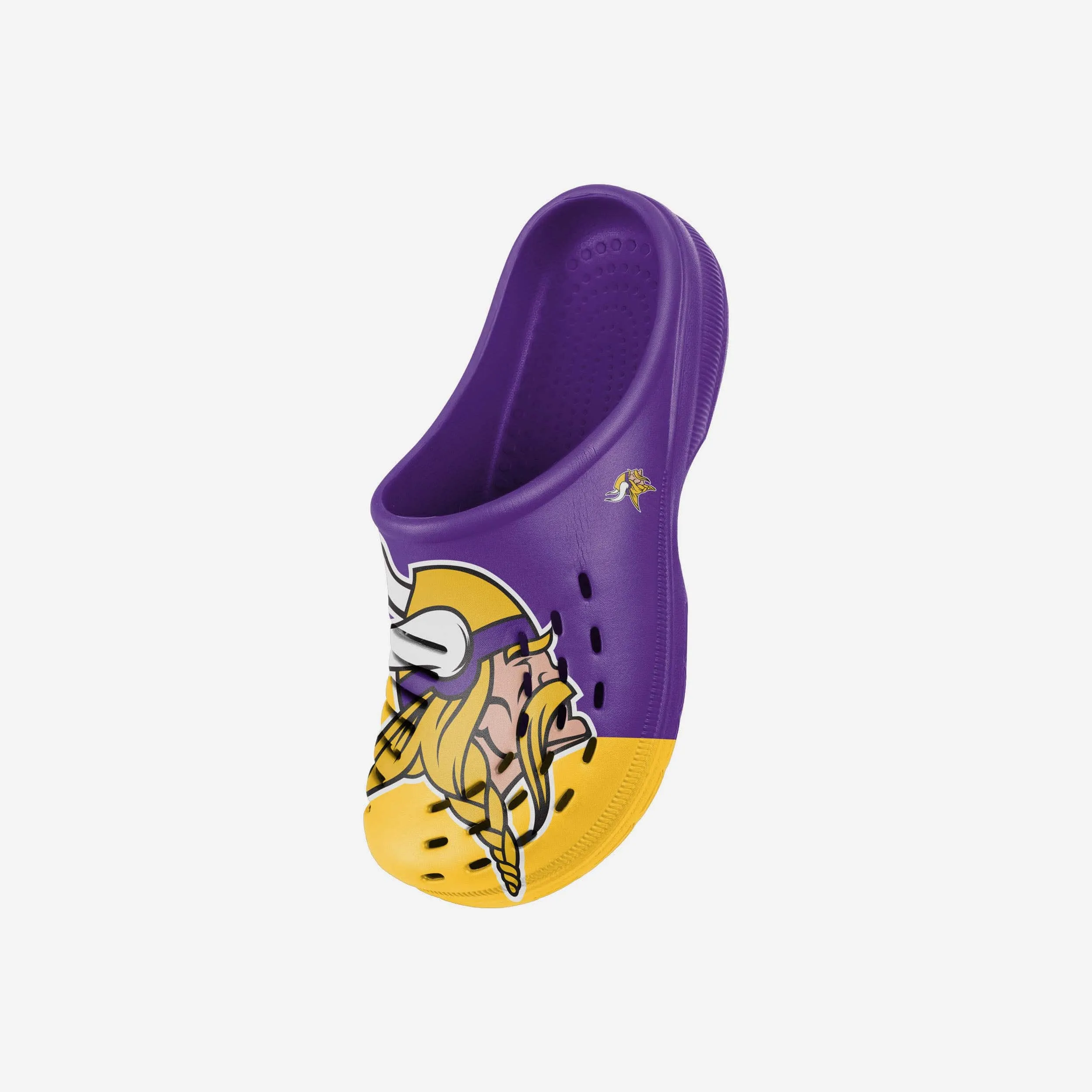 Minnesota Vikings Youth Colorblock Big Logo Clog