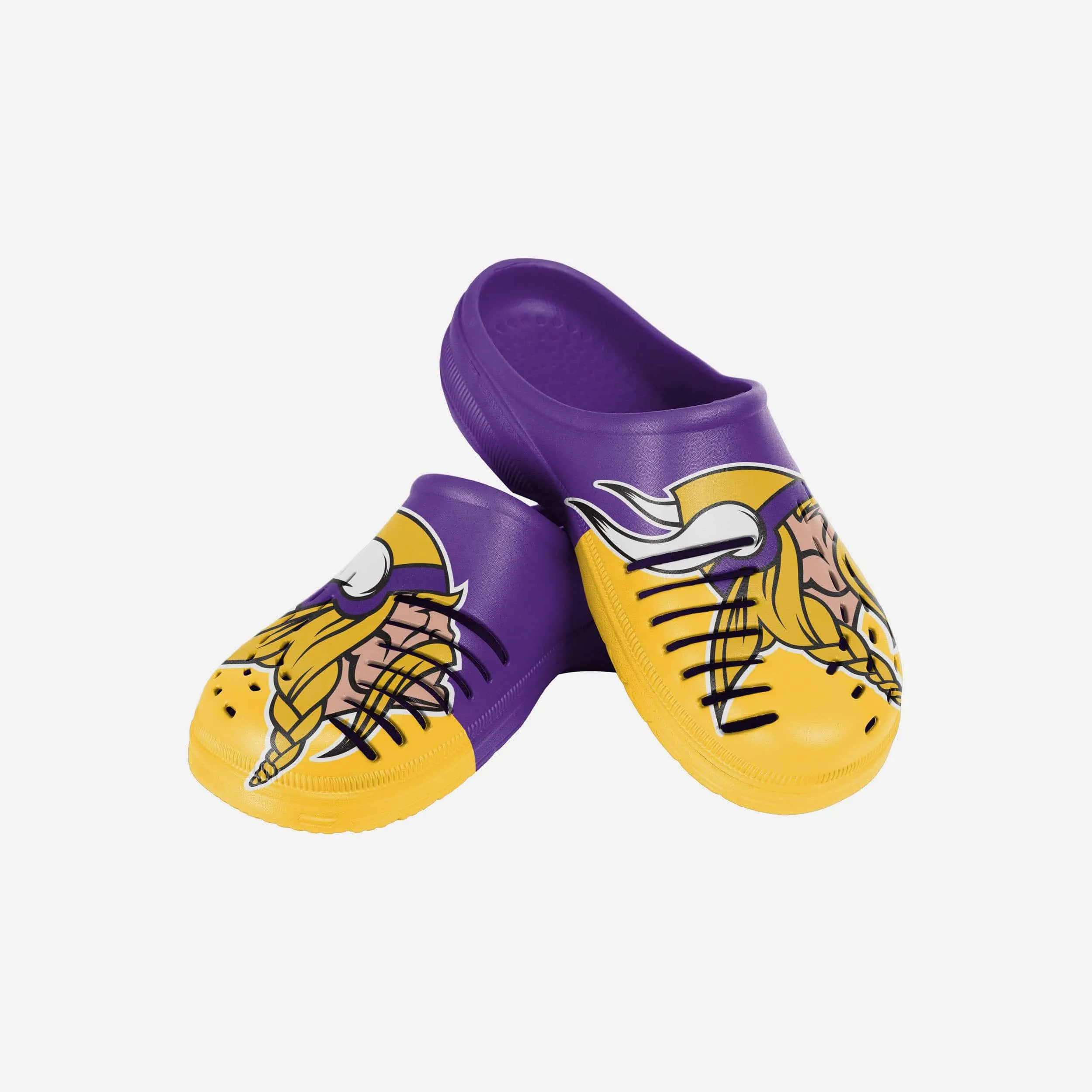 Minnesota Vikings Youth Colorblock Big Logo Clog