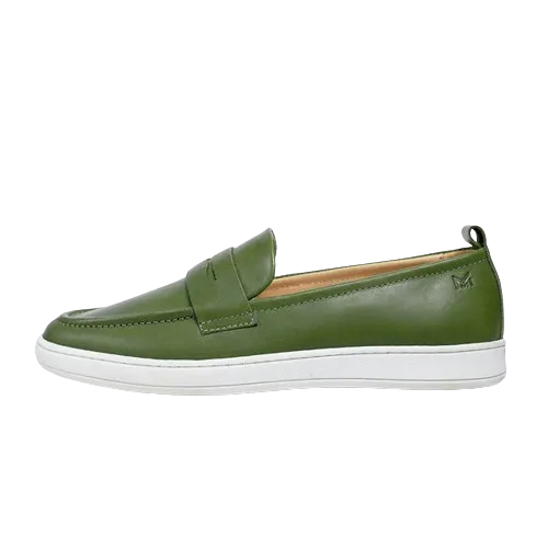 MMS Leather Italian Classic Green Moccasin