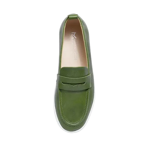 MMS Leather Italian Classic Green Moccasin