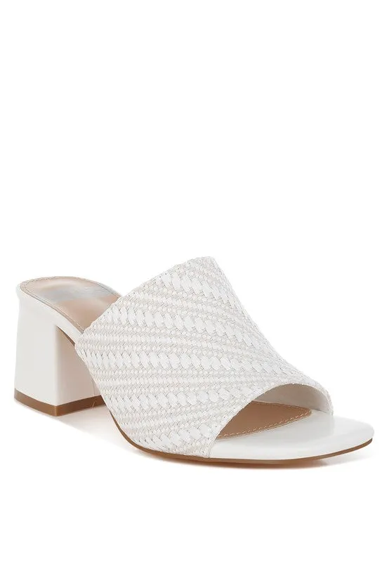 Morgana Woven Raffia Slip Ons