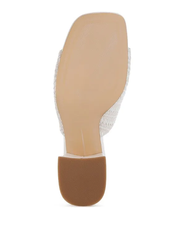 Morgana Woven Raffia Slip Ons