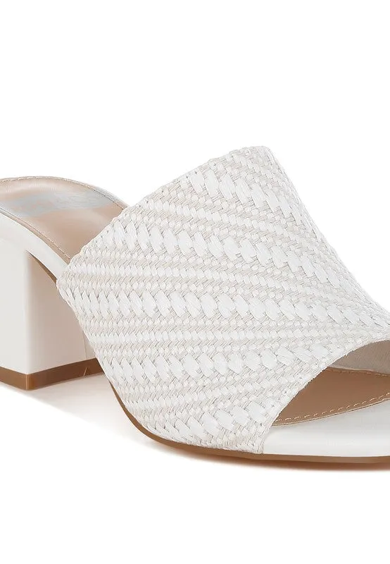 Morgana Woven Raffia Slip Ons