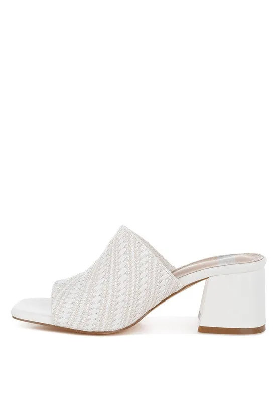 Morgana Woven Raffia Slip Ons