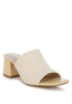 Morgana Woven Raffia Slip Ons