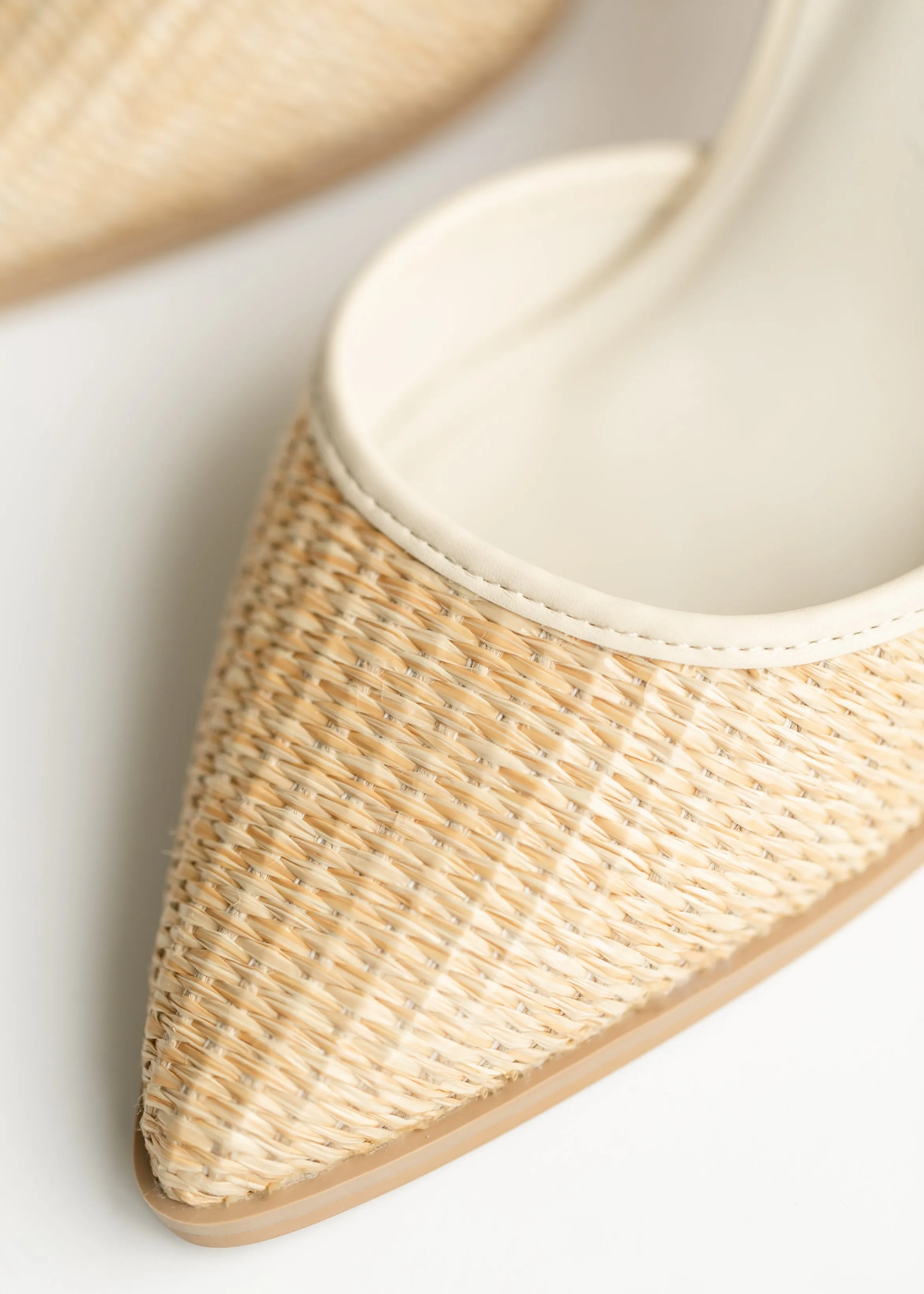 Natural Pointed Toe Ankle Strap Heel - FINAL SALE