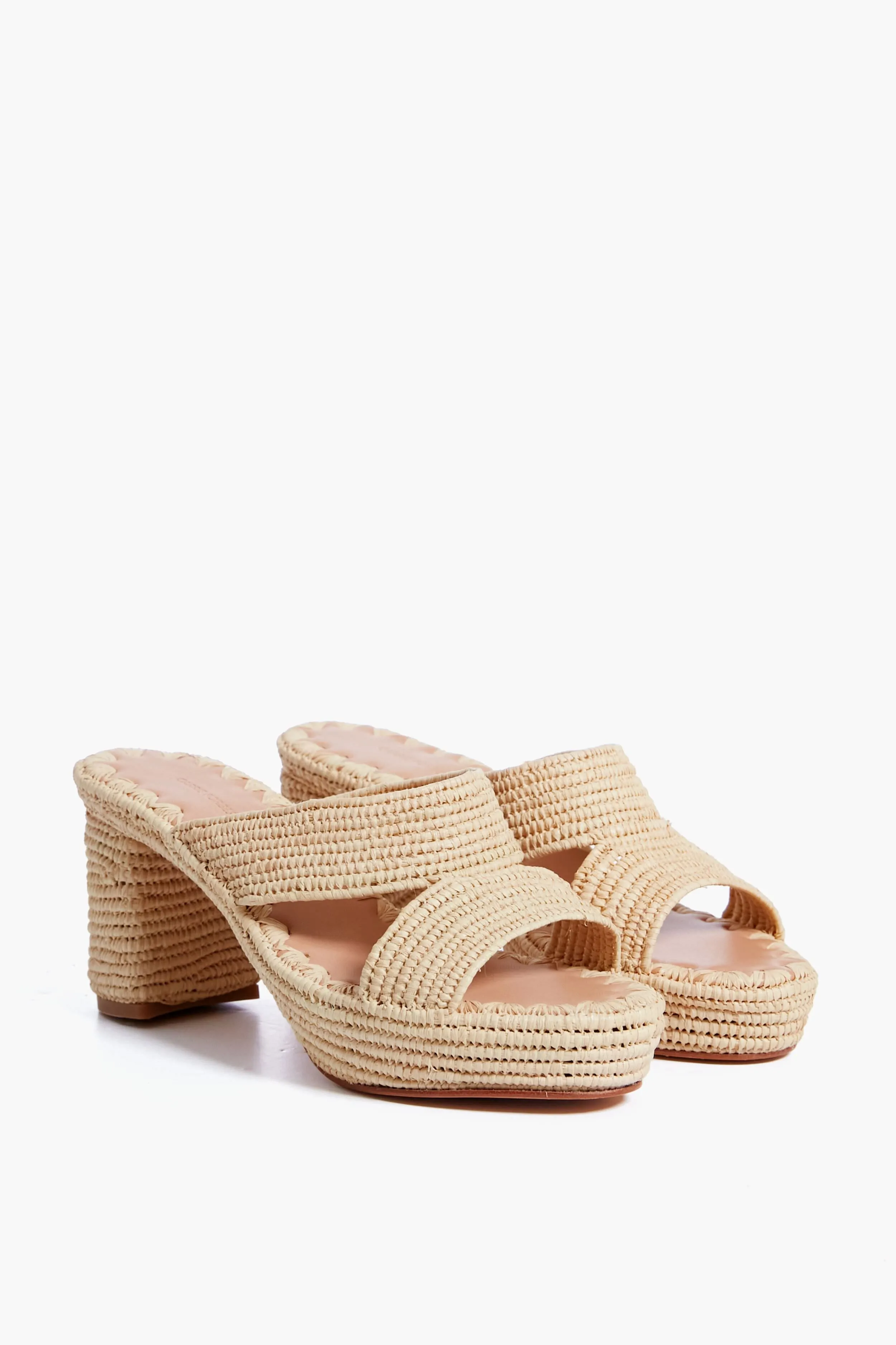 Natural Raffia Andre Heels