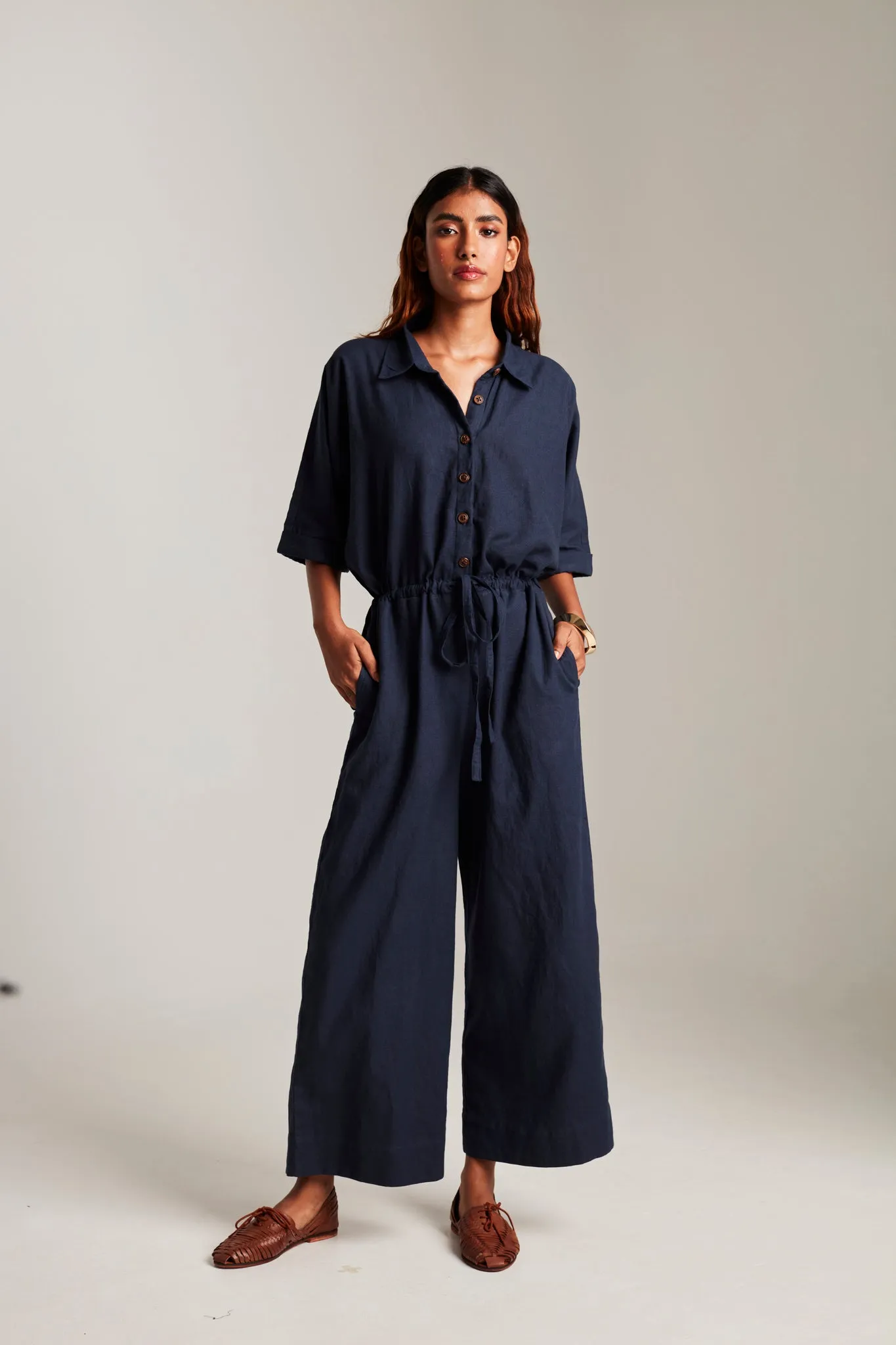 Navy Co-Linen Boilersuit