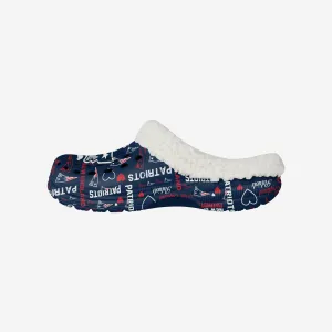 New England Patriots Womens Sherpa Lined Logo Love Clog