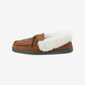 New Orleans Saints Womens Tan Moccasin Slipper