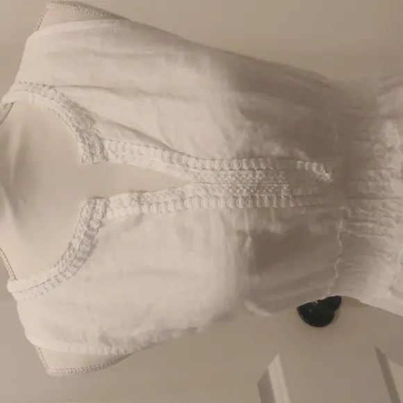 New! Terzo Millennio white pure linen gown. Made in Italy. Fine weave fabric