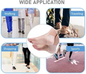 New VivoFoot Gel Heel Protectors, Heel Pain and Cracked Heels Relief Cushion Pads, Blister Prevention Socks, Plantar Fasciitis Inserts,Silicone Heel Cups for Men and Women! Fits All Sizes! Retails $20!
