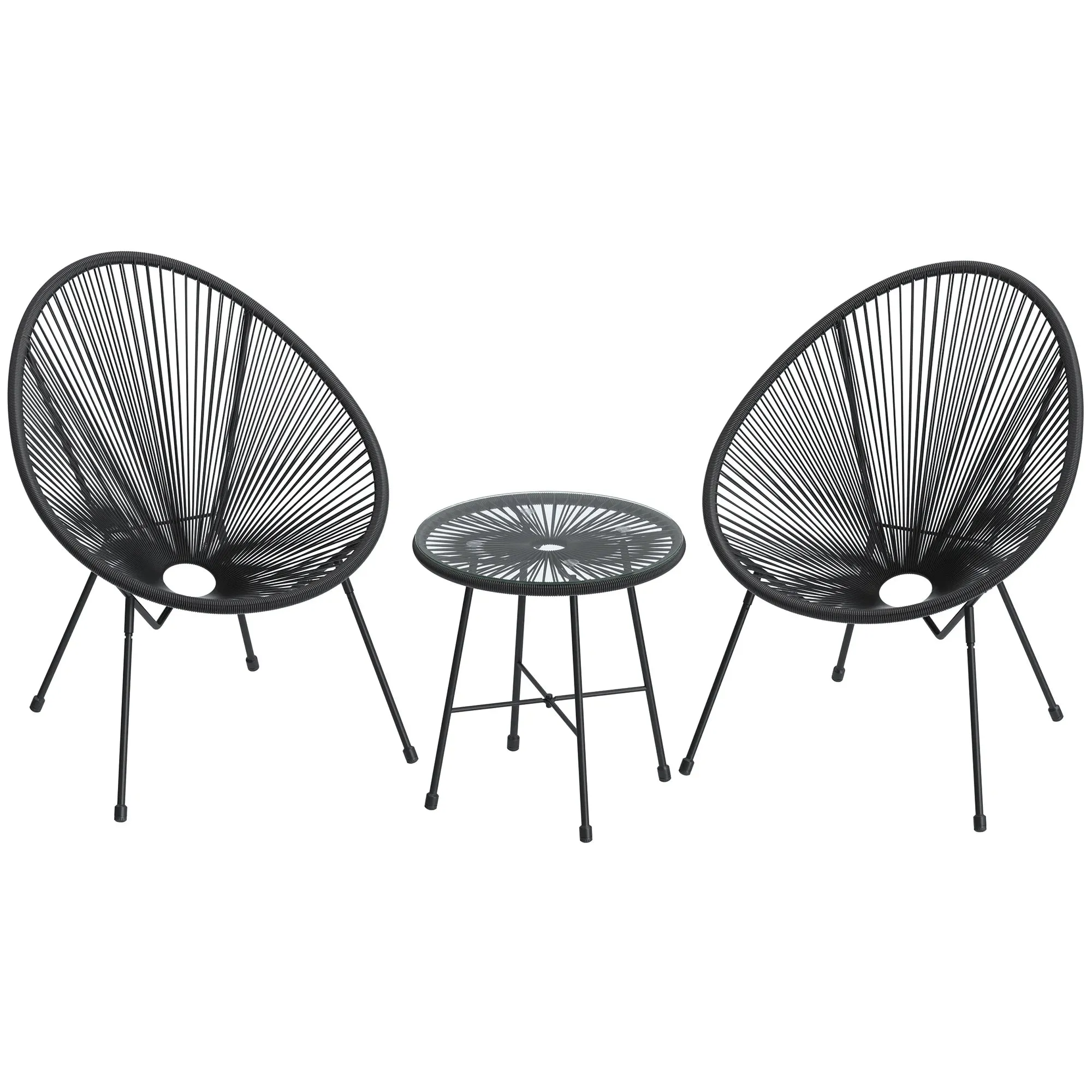 New Wayfair Wicker/Rattan 2 - Person Seating Group in Black by George Oliver! Retails $390 
