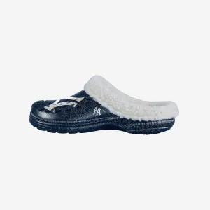 New York Yankees Womens Sherpa Lined Glitter Clog