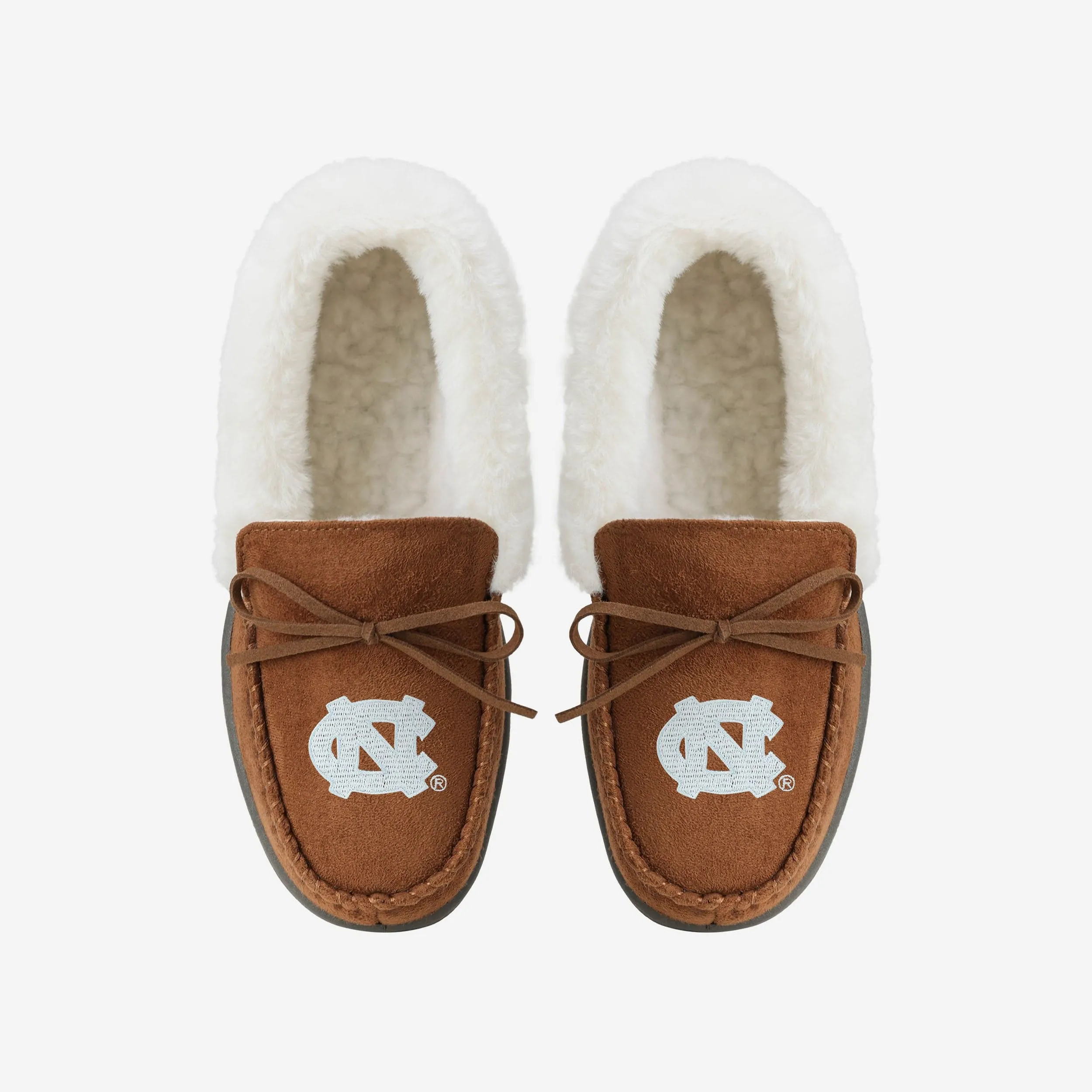 North Carolina Tar Heels Womens Tan Moccasin Slipper