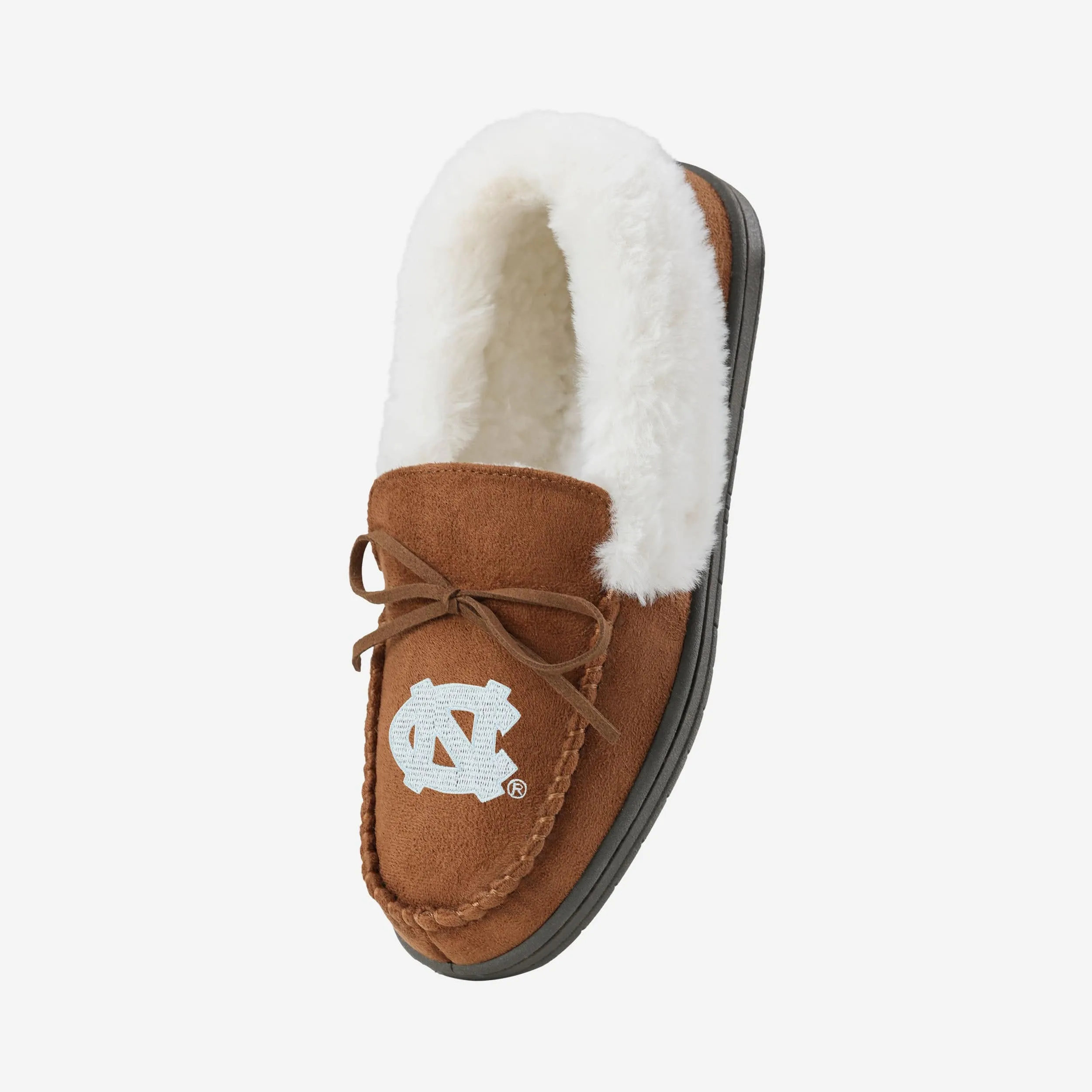 North Carolina Tar Heels Womens Tan Moccasin Slipper