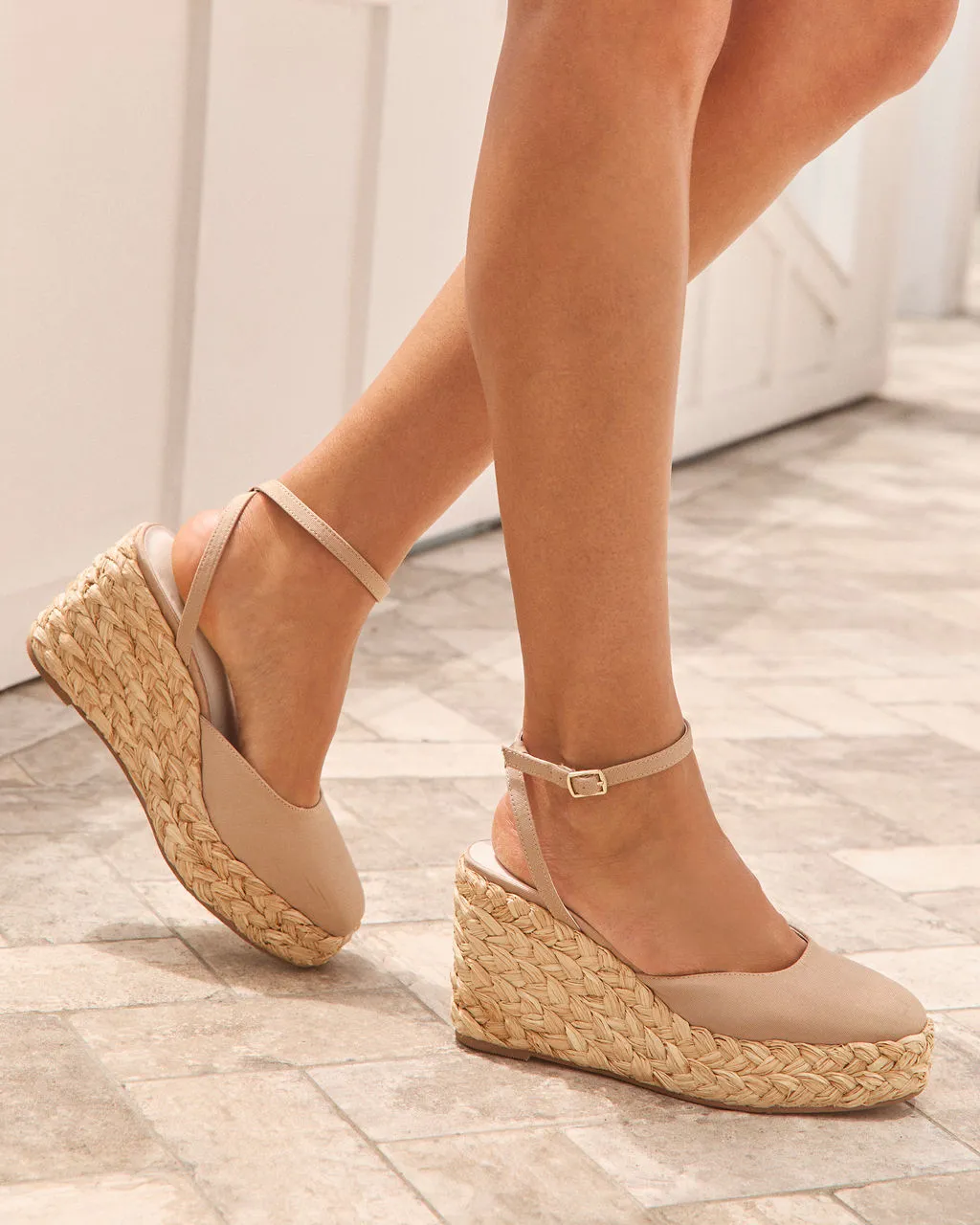 Novak Straw Wedge Heels