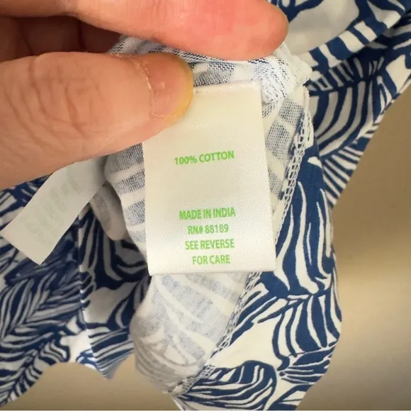 NWT Lilly Pulitzer Blue Tropical Printed Cath Mini Dress S