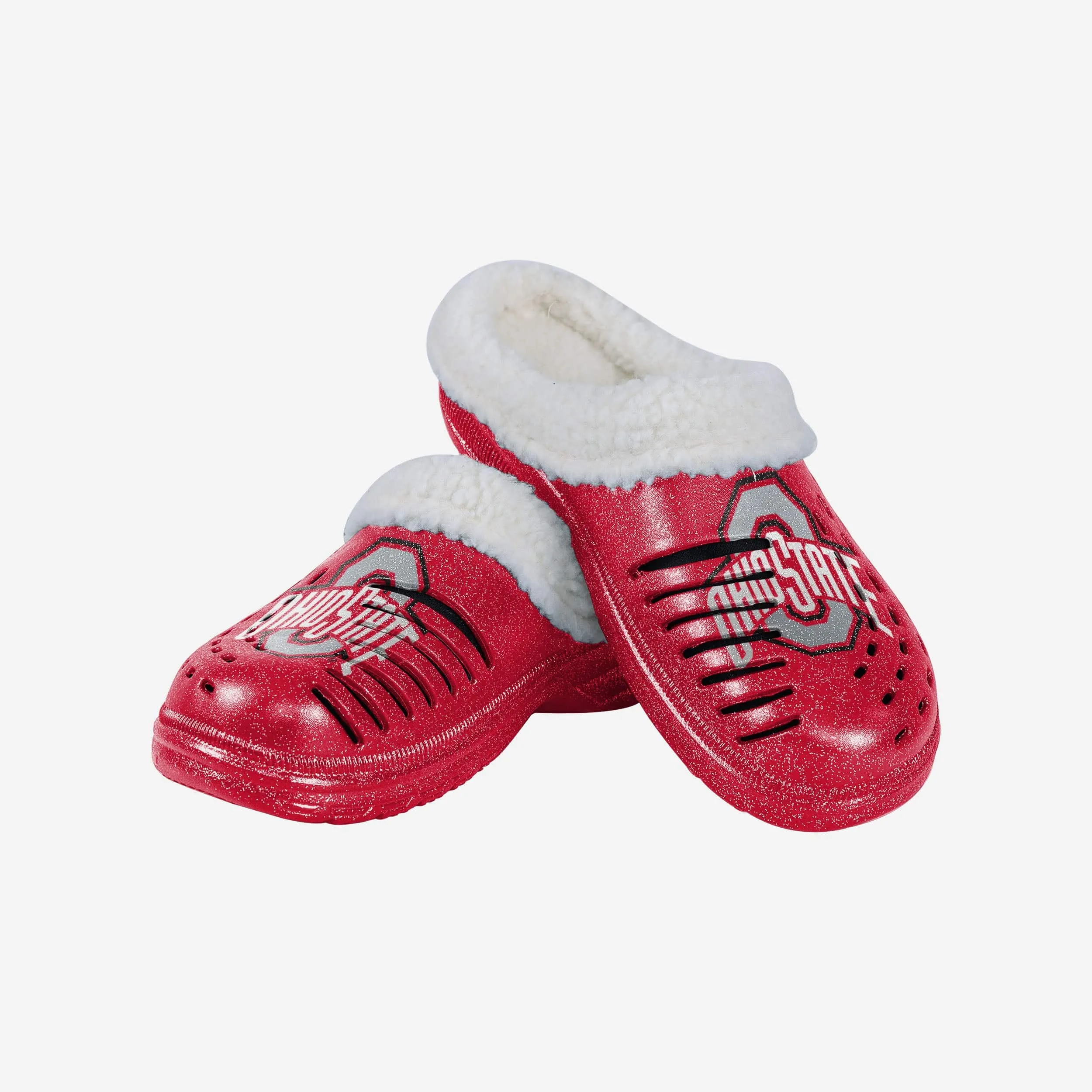 Ohio State Buckeyes Womens Sherpa Lined Glitter Clog