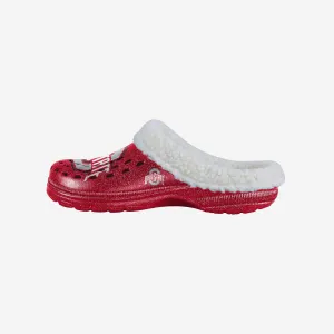 Ohio State Buckeyes Womens Sherpa Lined Glitter Clog