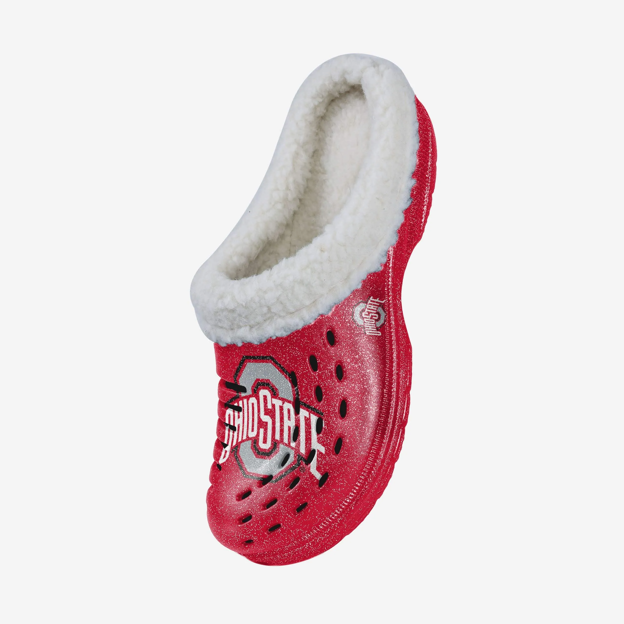 Ohio State Buckeyes Womens Sherpa Lined Glitter Clog