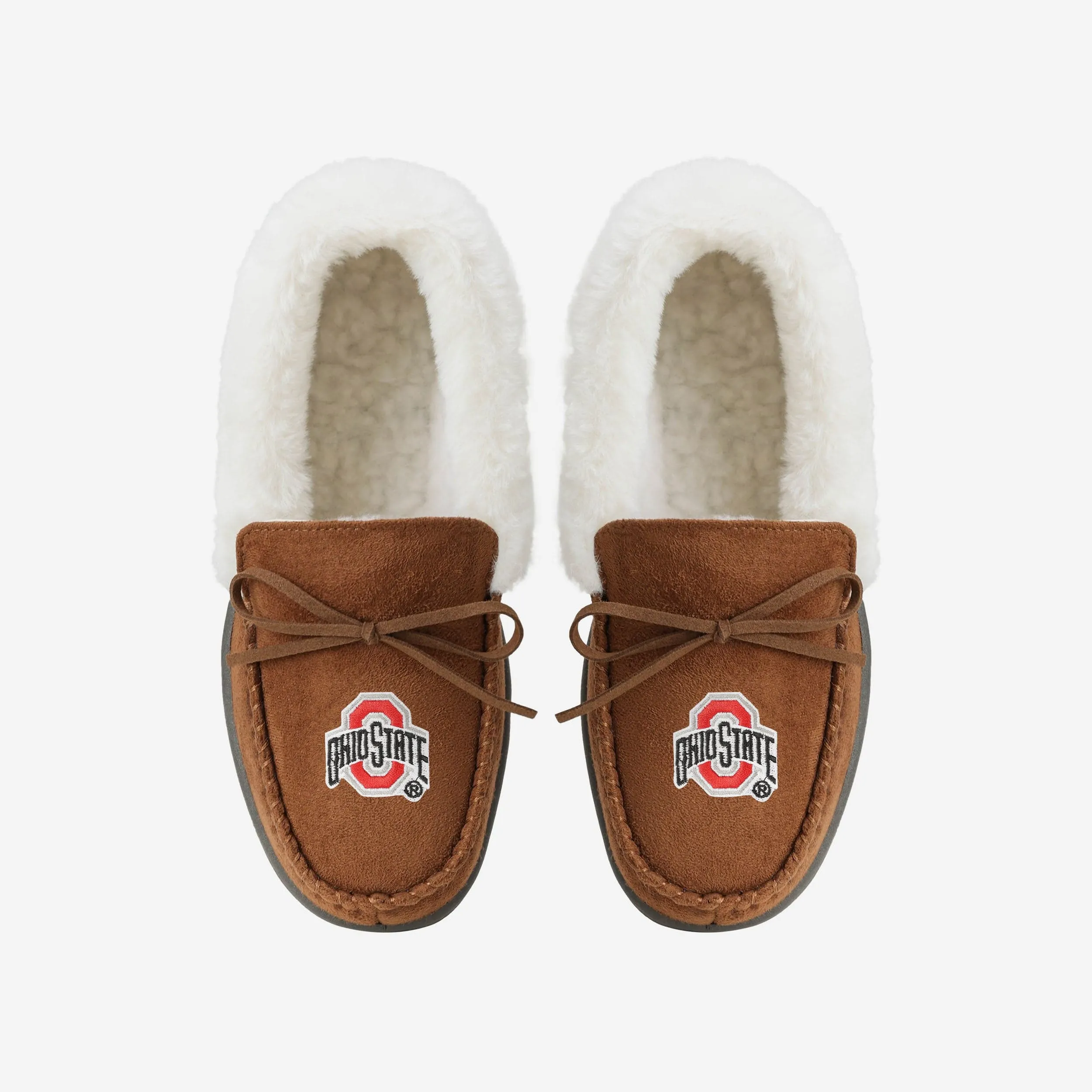 Ohio State Buckeyes Womens Tan Moccasin Slipper