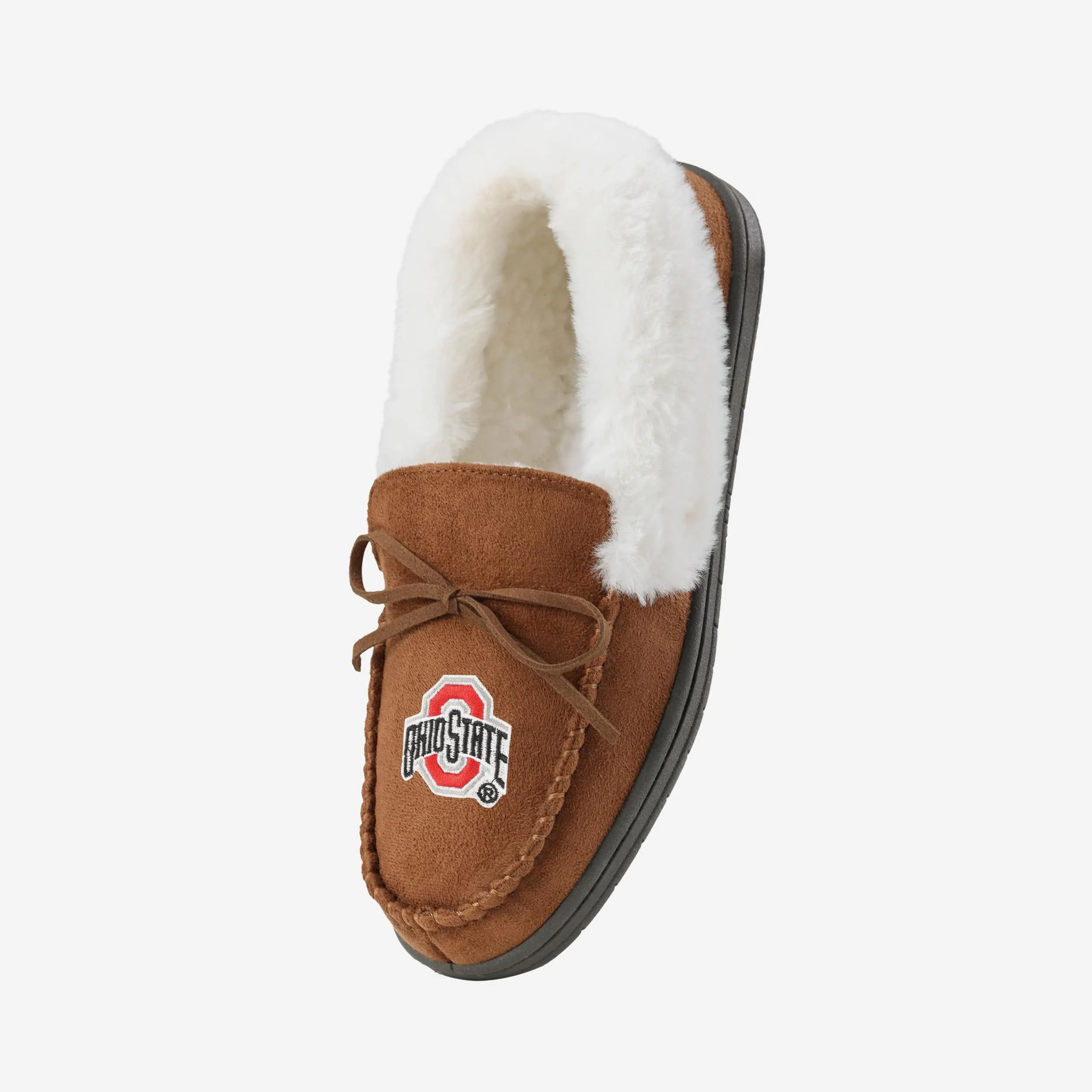 Ohio State Buckeyes Womens Tan Moccasin Slipper