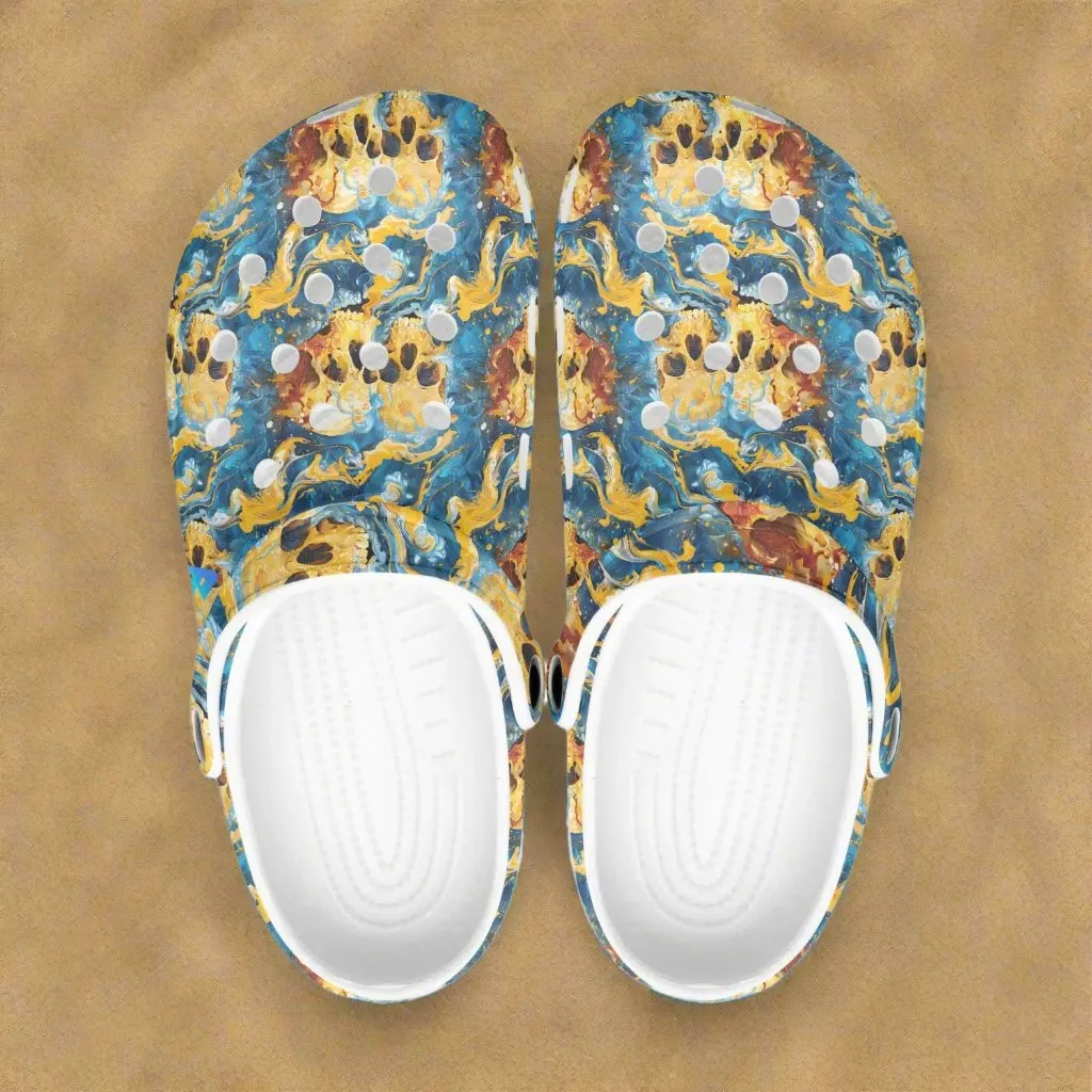 Painted Skulls on canvas Rok-Clogs