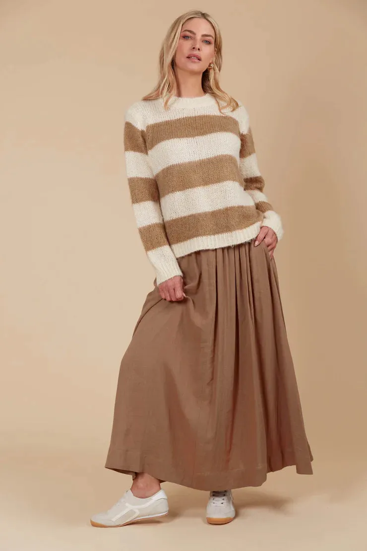 Pallas Stripe Jumper - Toffee