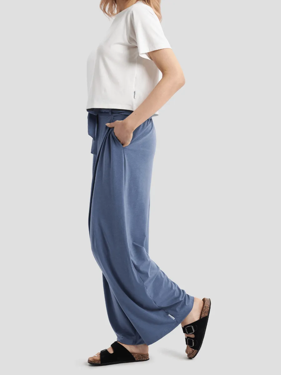 Pantalon Summer à Jambes Larges Naïa™ - Bleu Croisière